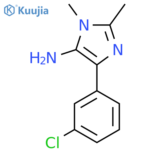 4-(3-Chlorophenyl)-1,2-dimethyl-1H-imidazol-5-amine structure