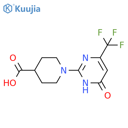 1-(6-Oxo-4-trifluoromethyl-1,6-dihydro-pyrimidin-2-yl)-piperidine-4-carboxylic acid structure