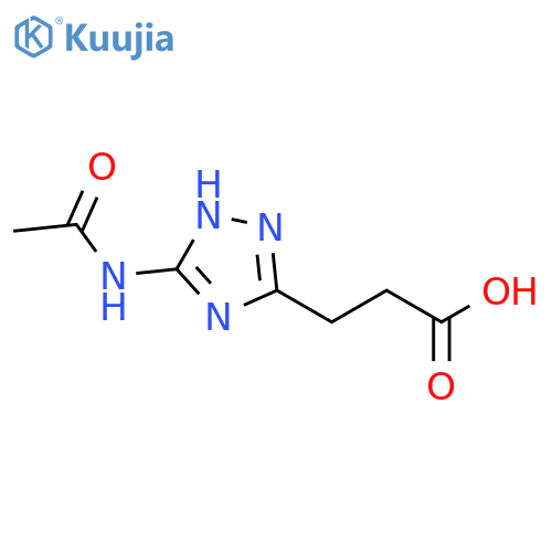 1H-1,2,4-Triazole-3-propanoic acid, 5-(acetylamino)- structure
