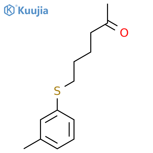 6-(3-Methylphenyl)sulfanylhexan-2-one structure