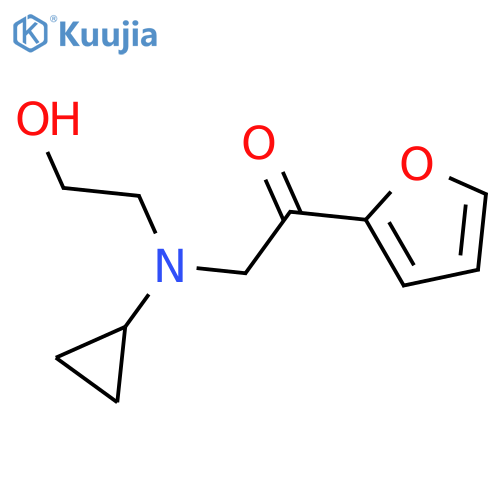 2-[Cyclopropyl-(2-hydroxy-ethyl)-amino]-1-furan-2-yl-ethanone structure