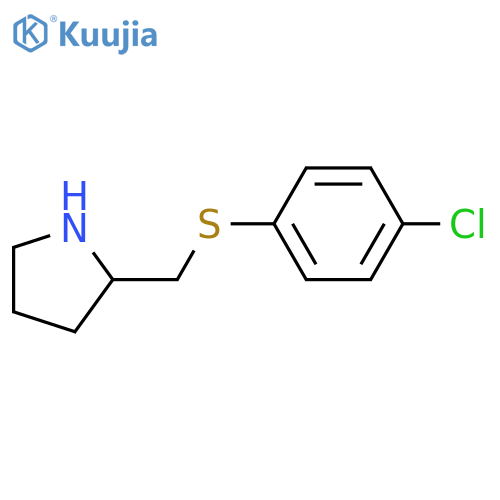 2-{[(4-chlorophenyl)sulfanyl]methyl}pyrrolidine structure