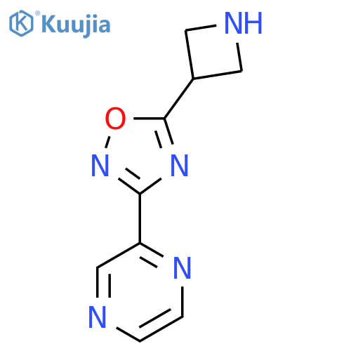 2-[5-(Azetidin-3-yl)-1,2,4-oxadiazol-3-yl]pyrazine structure