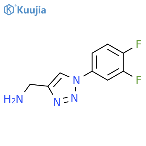 [1-(3,4-difluorophenyl)-1H-1,2,3-triazol-4-yl]methanamine structure