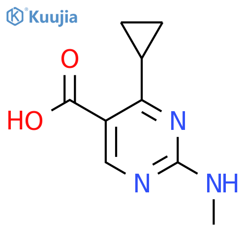 4-Cyclopropyl-2-(methylamino)pyrimidine-5-carboxylic acid structure
