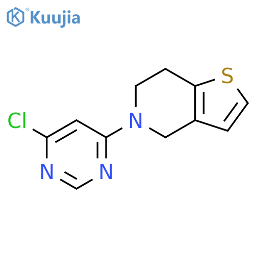 5-(6-chloropyrimidin-4-yl)-4,5,6,7-tetrahydrothieno[3,2-c]pyridine structure