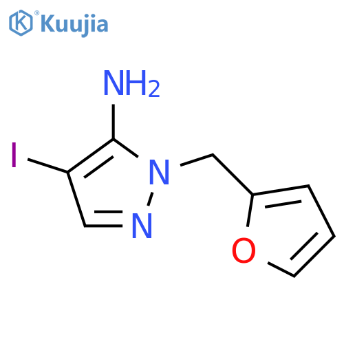 1-(furan-2-ylmethyl)-4-iodo-1H-pyrazol-5-amine structure