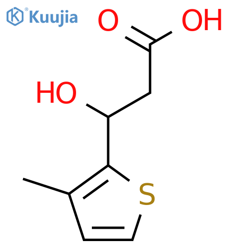 3-hydroxy-3-(3-methylthiophen-2-yl)propanoic acid structure