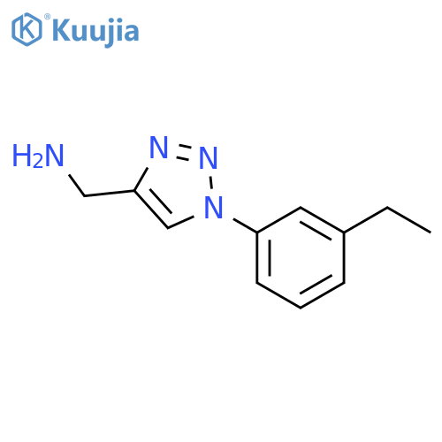[1-(3-ethylphenyl)-1H-1,2,3-triazol-4-yl]methanamine structure