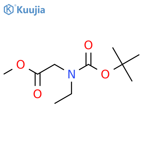 Methyl 2-([(tert-butoxy)carbonyl](ethyl)amino)acetate structure