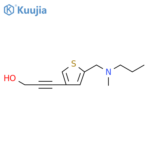 3-(5-{methyl(propyl)aminomethyl}thiophen-3-yl)prop-2-yn-1-ol structure
