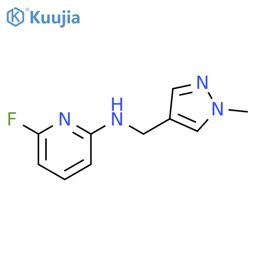 6-fluoro-N-[(1-methyl-1H-pyrazol-4-yl)methyl]pyridin-2-amine structure