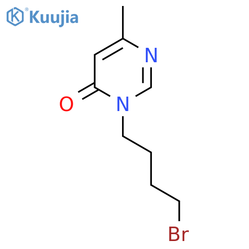 3-(4-bromobutyl)-6-methyl-3,4-dihydropyrimidin-4-one structure