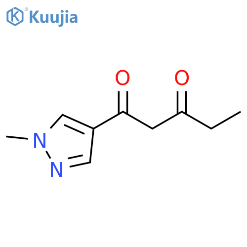 1-(1-methyl-1H-pyrazol-4-yl)pentane-1,3-dione structure