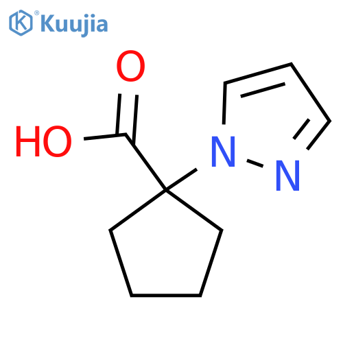 1-(1H-pyrazol-1-yl)cyclopentane-1-carboxylic acid structure