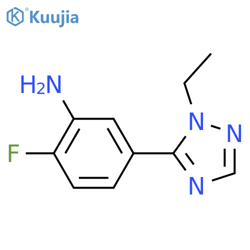 5-(1-ethyl-1H-1,2,4-triazol-5-yl)-2-fluoroaniline structure