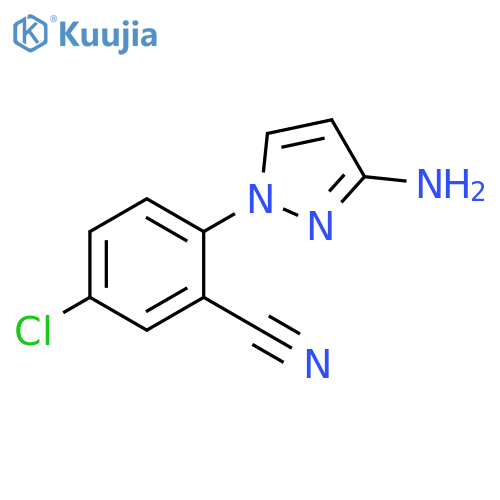 2-(3-amino-1H-pyrazol-1-yl)-5-chlorobenzonitrile structure