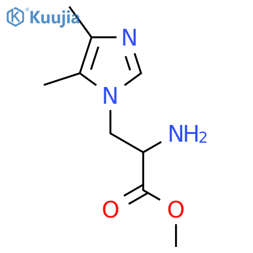methyl 2-amino-3-(4,5-dimethyl-1H-imidazol-1-yl)propanoate structure
