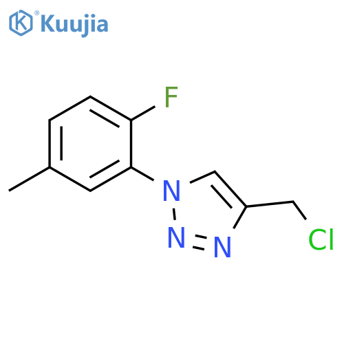 4-(chloromethyl)-1-(2-fluoro-5-methylphenyl)-1H-1,2,3-triazole structure