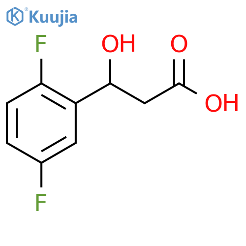 3-(2,5-difluorophenyl)-3-hydroxypropanoic acid structure