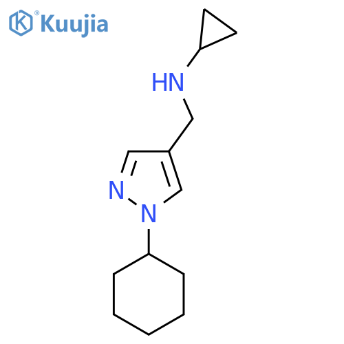 N-[(1-Cyclohexyl-1H-pyrazol-4-yl)methyl]cyclopropanamine structure