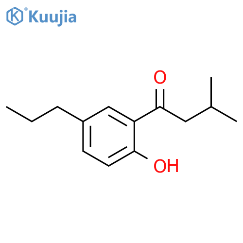 1-(2-hydroxy-5-propylphenyl)-3-methylbutan-1-one structure