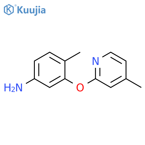 4-methyl-3-(4-methylpyridin-2-yl)oxyaniline structure