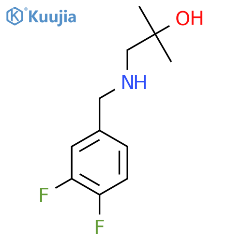 1-{(3,4-difluorophenyl)methylamino}-2-methylpropan-2-ol structure