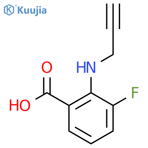 3-fluoro-2-(prop-2-yn-1-yl)aminobenzoic acid structure