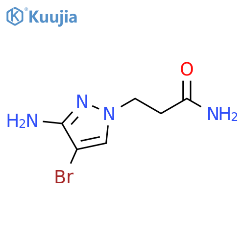 3-(3-amino-4-bromo-1H-pyrazol-1-yl)propanamide structure