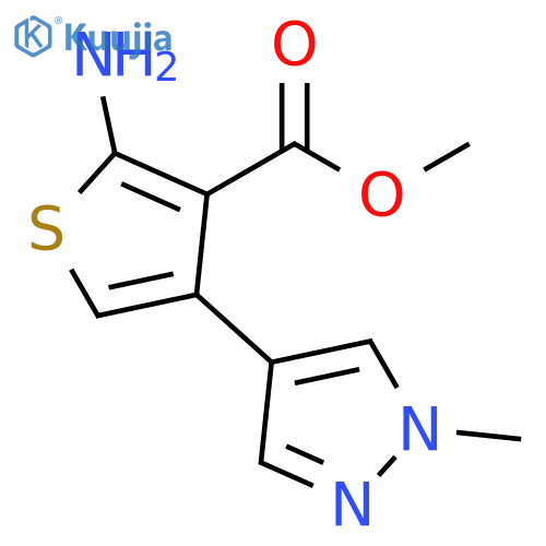 methyl 2-amino-4-(1-methyl-1H-pyrazol-4-yl)thiophene-3-carboxylate structure
