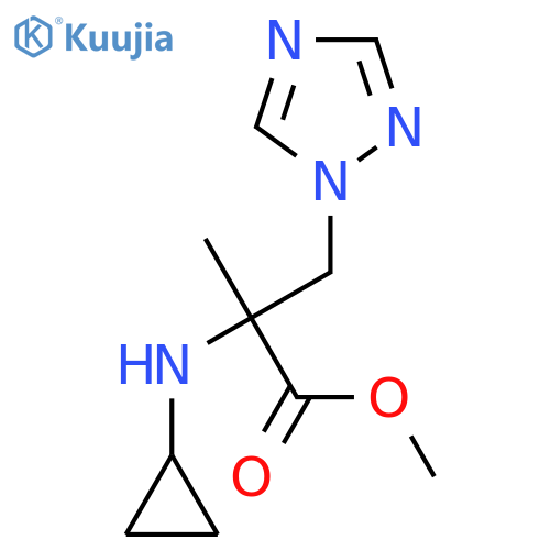 Methyl 2-(cyclopropylamino)-2-methyl-3-(1h-1,2,4-triazol-1-yl)propanoate structure