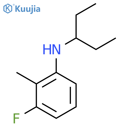 3-fluoro-2-methyl-N-(pentan-3-yl)aniline structure