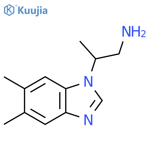 2-(5,6-dimethyl-1H-1,3-benzodiazol-1-yl)propan-1-amine structure