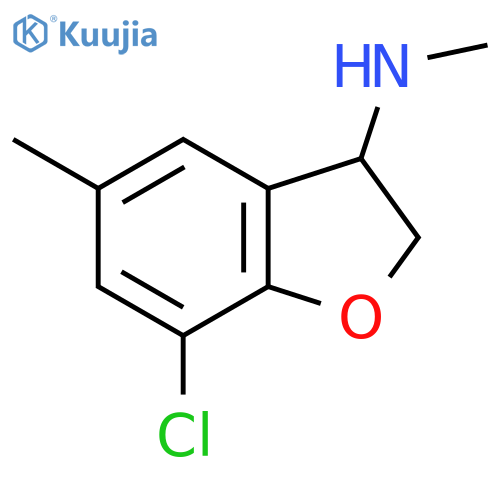 7-chloro-N,5-dimethyl-2,3-dihydro-1-benzofuran-3-amine structure