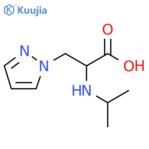 2-(propan-2-yl)amino-3-(1H-pyrazol-1-yl)propanoic acid structure