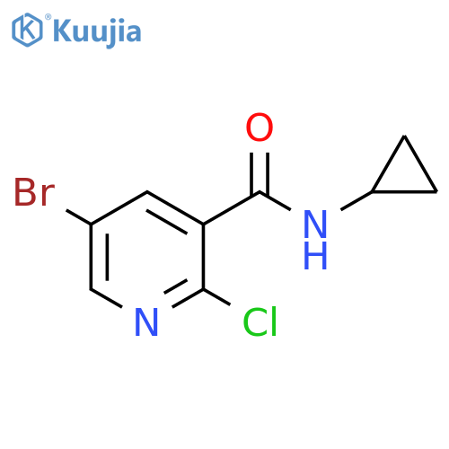 3-Pyridinecarboxamide, 5-bromo-2-chloro-N-cyclopropyl- structure