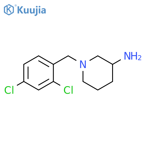 1-[(2,4-dichlorophenyl)methyl]piperidin-3-amine structure