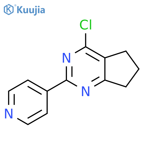 4-{4-chloro-5H,6H,7H-cyclopentadpyrimidin-2-yl}pyridine structure