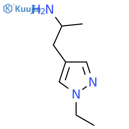 1-(1-ethyl-1H-pyrazol-4-yl)propan-2-amine structure