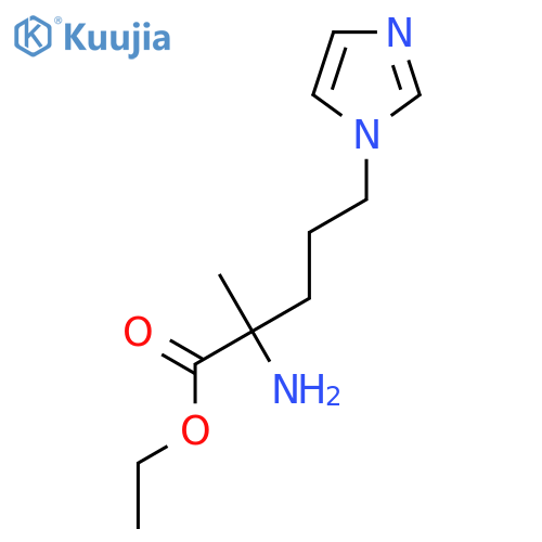 ethyl 2-amino-5-(1H-imidazol-1-yl)-2-methylpentanoate structure