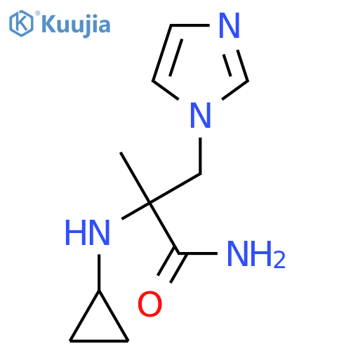 2-(cyclopropylamino)-3-(1H-imidazol-1-yl)-2-methylpropanamide structure