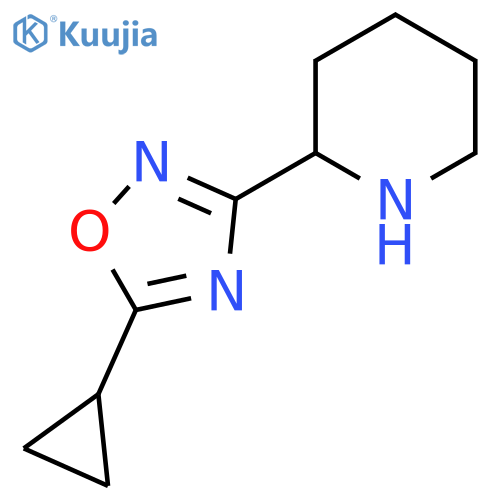 2-(5-Cyclopropyl-1,2,4-oxadiazol-3-yl)piperidine structure