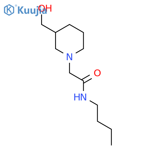 N-Butyl-2-[3-(hydroxymethyl)piperidin-1-yl]acetamide structure