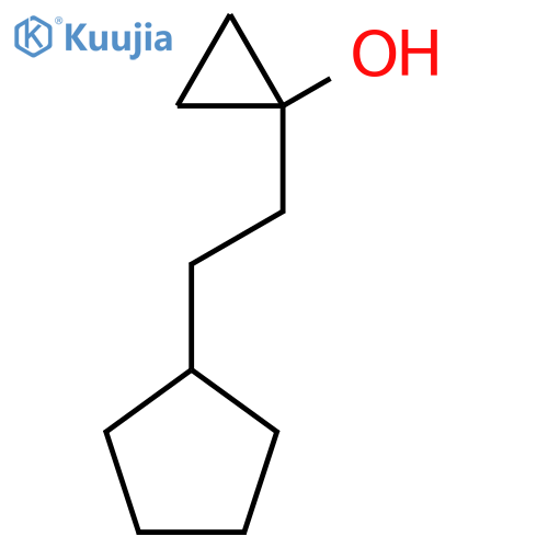 1-(2-cyclopentylethyl)cyclopropan-1-ol structure