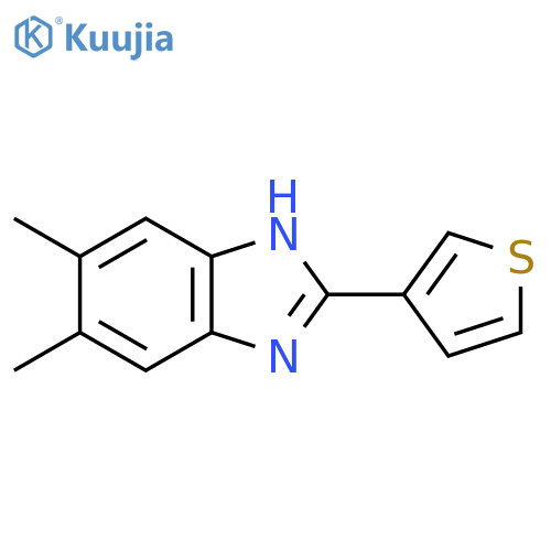 5,6-Dimethyl-2-(thiophen-3-yl)-1H-benzo[d]imidazole structure