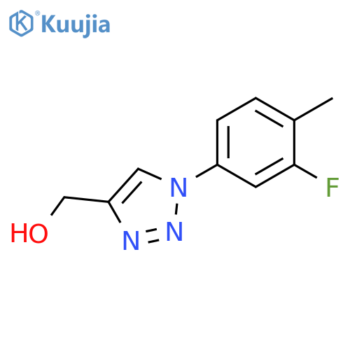 [1-(3-fluoro-4-methylphenyl)-1H-1,2,3-triazol-4-yl]methanol structure