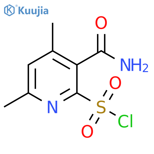 3-CARBAMOYL-4,6-DIMETHYLPYRIDINE-2-SULFONYL CHLORIDE structure