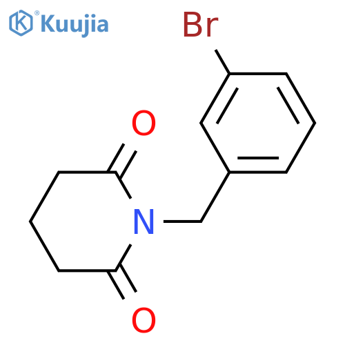 1-(3-bromophenyl)methylpiperidine-2,6-dione structure