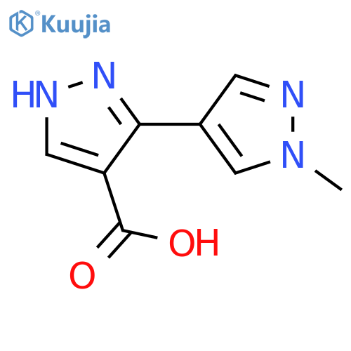 3-(1-methyl-1H-pyrazol-4-yl)-1H-pyrazole-4-carboxylic acid structure